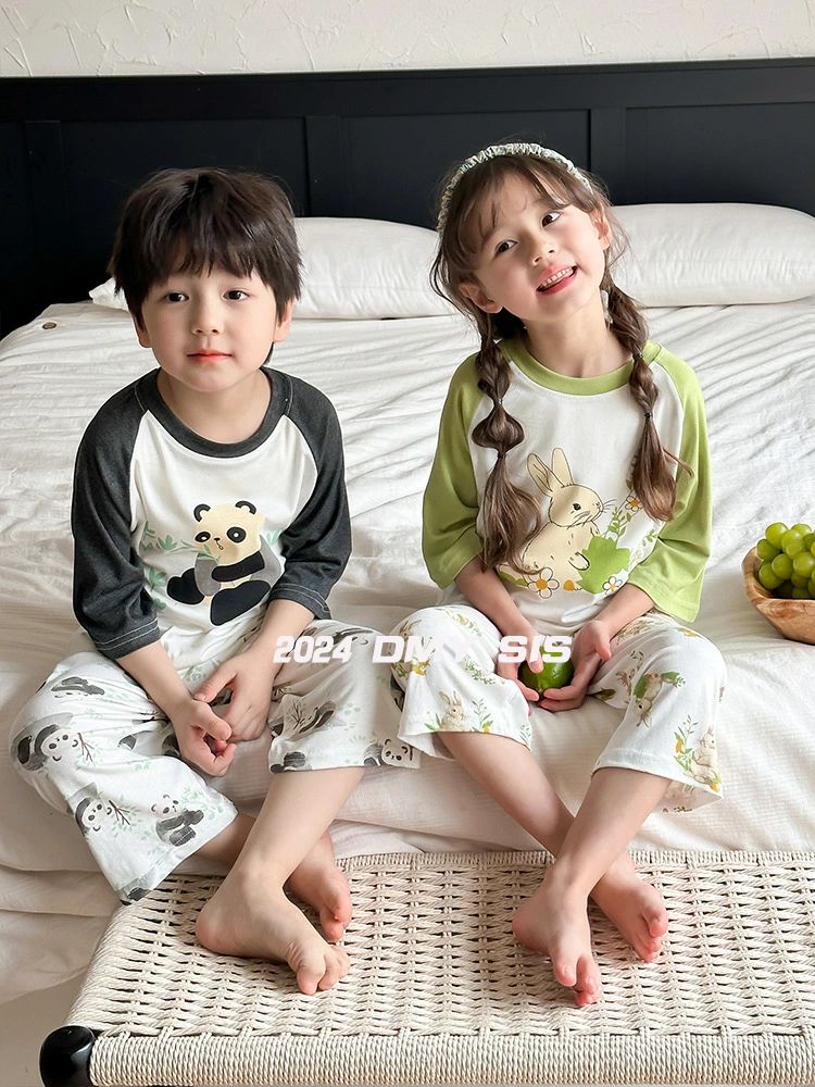 Rakuten - ベビー服 セットアップ キッズ 綿 子供服 春 夏 女の子 男の子 上下セット 新生児 赤ちゃん ルームウェア 部屋着 パジャマ トップス七分袖ショートパンツ 七分ズボン おしゃれ 可愛い 入園 保育園 66 73 80 90 100cm 誕生日 出産お祝い プレゼント お出かけ 1歳 送料無料