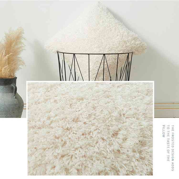 送料無料 クッションカバー 45×45cm エコファー フェイクファー ファークッションカバー ふわふわ おしゃれ 北欧 無地 かわいい シャギー 背当て 腰当て カバー 洗える あったか シンプル 起毛 ピロー カバー 正方形 秋 冬 リビング 寝室 模様替え ギフト プレゼント [3]