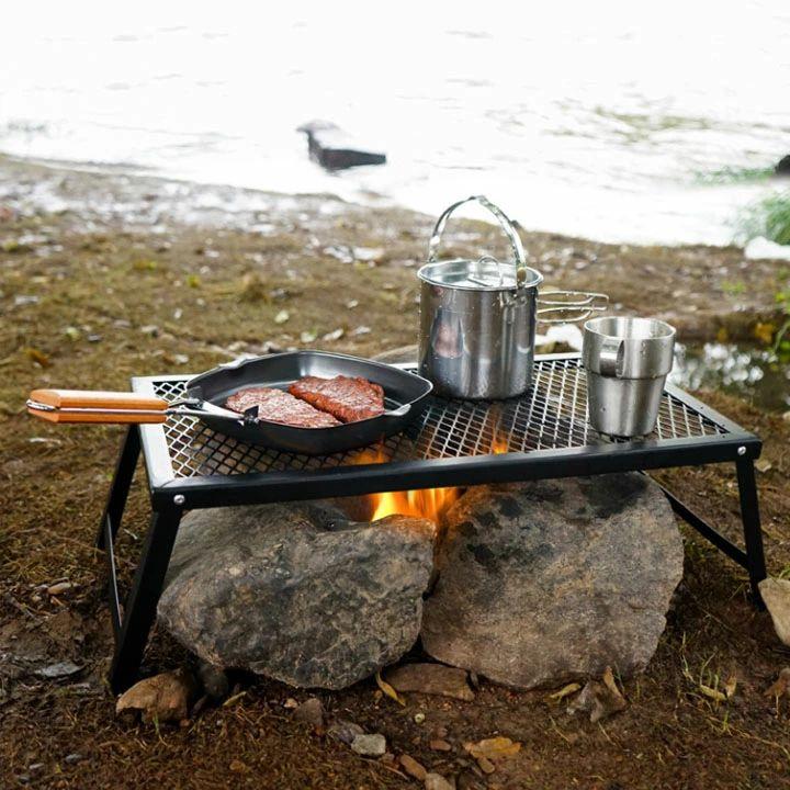 【送料無料】テーブル 折りたたみ キャンプ 網 BBQ アウトドア ブラック 便利 グリ...
