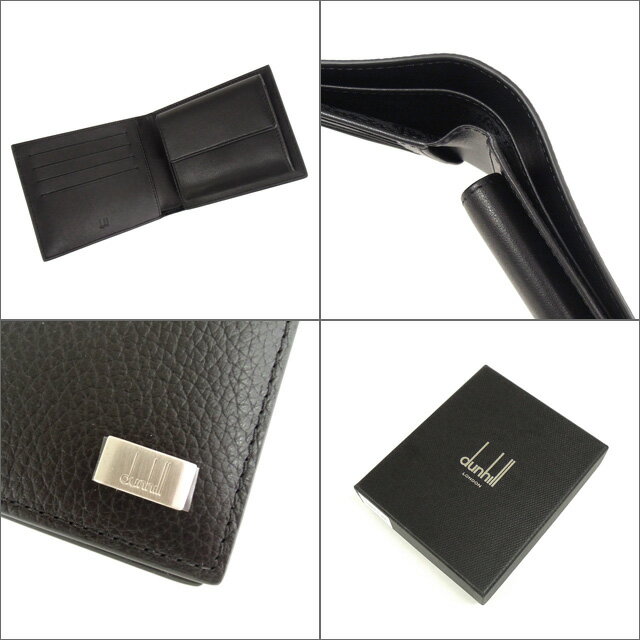 【並行輸入品】 ダンヒル 財布 アボリティーズ F2932AV001R ブラック 小銭入れ付き dunhill