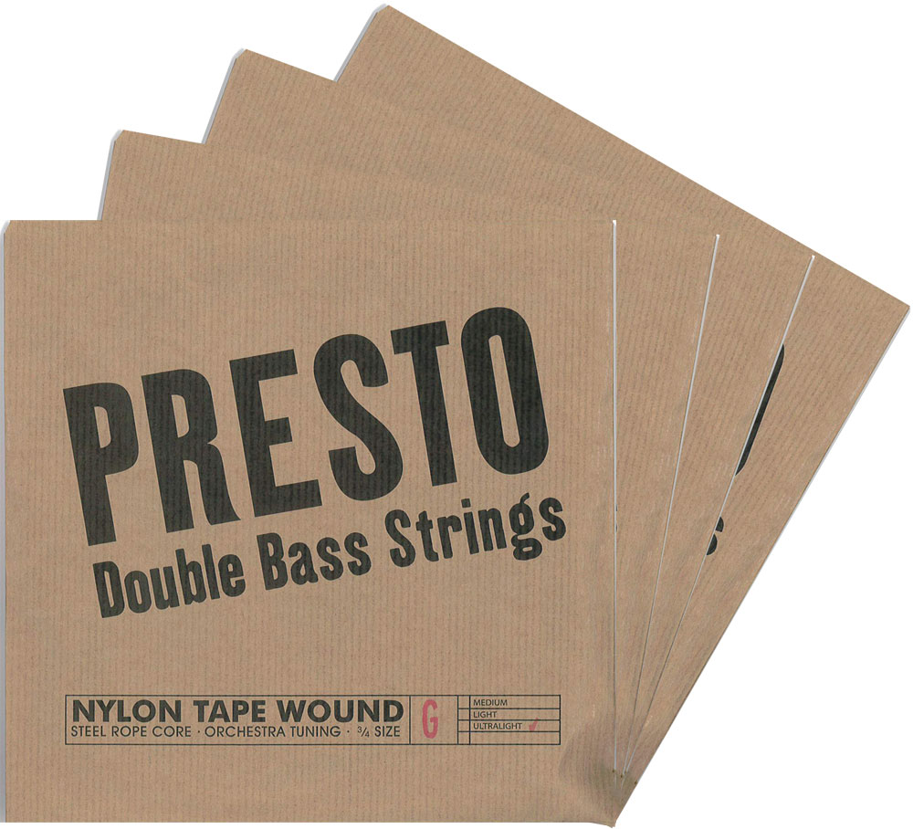 【Presto】Nylonwound プレスト　コントラバス弦　SET　【Ultralight】