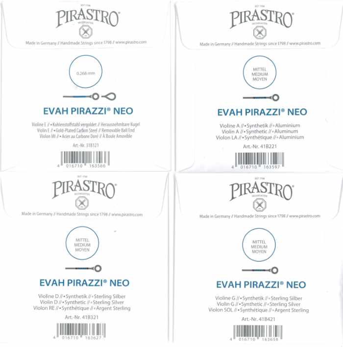 【Evah Pirazzi NEO】エヴァバイオリン ネオ バイオリン弦 SET
