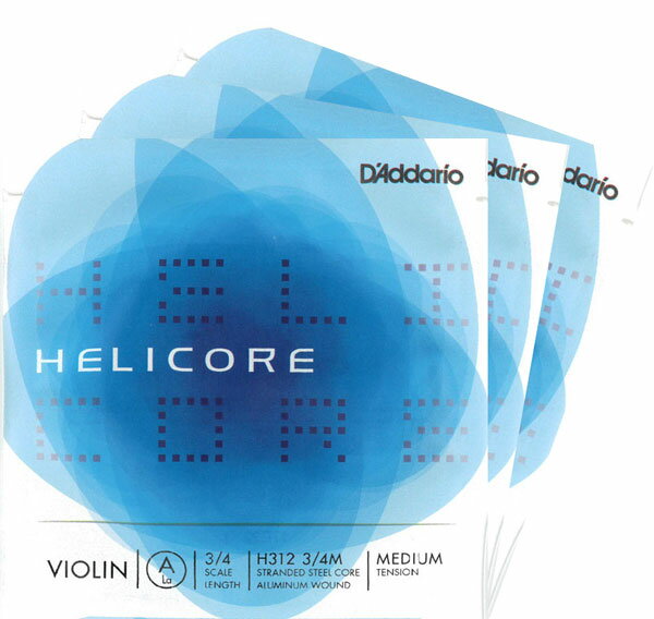 【Helicore】ヘリコアバイオリン弦 2A、3D、4G セット　分数