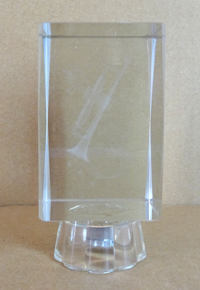 【在庫処分の為特価販売!】クリスタルオブジェ <トランペット>