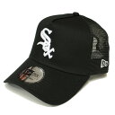 ニューエラ NEW ERA 9FORTY CHICAGO WHITE SOX A-FRAME TRUKER BLACK / ブラック シカゴ ホワイトソックス ナインフォーティートラッカー メッシュ キャップ 940 CAP NEWERA