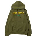 ySALE/Z[z~[WbN MUSICK LIFE STYLE ARCH LOGO EMBROIDERY HOODIE OLIVE ~ ATHELTICS / I[u ~ AX`bNX t[h p[J[