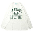 【SALE/セール】ミュージック MUSICK LIFE STYLE LA STATE COLLEGE LOGO L/S Tシャツ WHITE × DARK G...