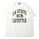 楽天POSSIBILITY【SALE/セール】ミュージック MUSICK LIFE STYLE LA STATE COLLEGE LOGO S/S Tシャツ WHITE × BLACK / ホワイト × ブラック 半袖 Tシャツ カレッジ