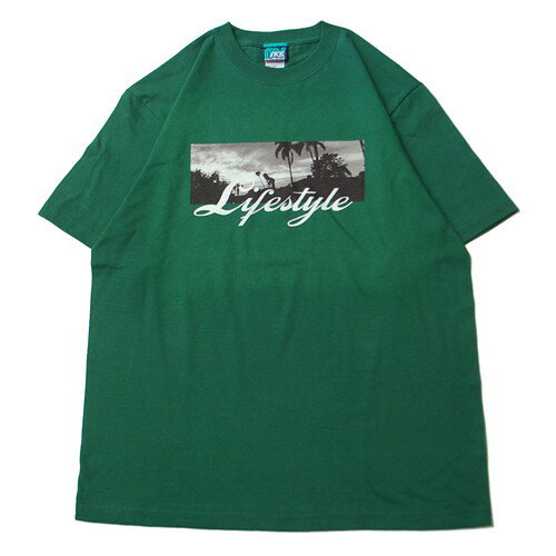 楽天POSSIBILITYミュージック MUSICK LIFESTYLE PALM PHOTO S/S Tシャツ ACID DARK GREEN / ダーク グリーン 半袖 Tシャツ パームツリー ロサンゼルス LA