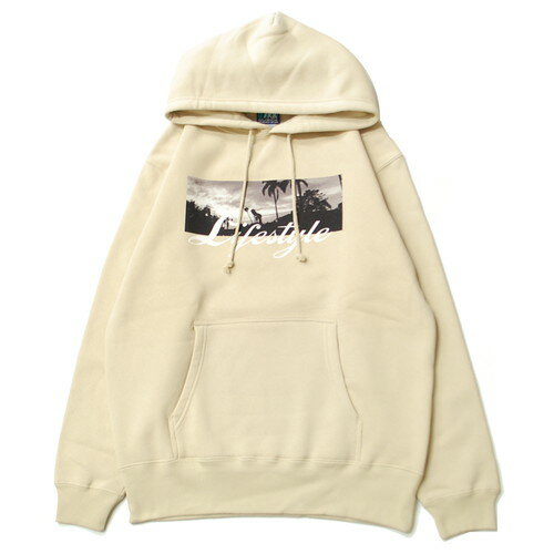 ߥ塼å MUSICK LIFESTYLE PALM PHOTO HOODIE SAND BEIGE /  ١ ա ѡ ѡĥ꡼ 󥼥륹 LA