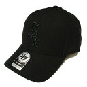 フォーティーセブン 039 47 WHITE SOX MVP CAP BLACK × BLACK / ブラック × ブラック ホワイト ソックス 6パネルキャップ 帽子