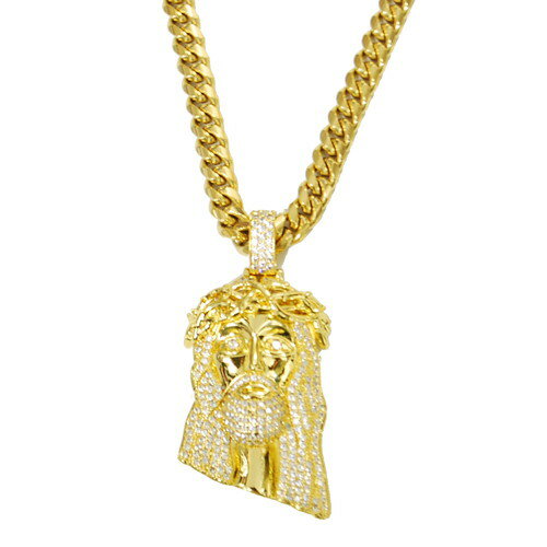 楽天POSSIBILITYゴールデンギルト デザインバイティーエスエス GOLDEN GILT DESIGN BY TSS XL JESUS W/CUBAN NECKLACE GOLD / ゴールド ネックレス