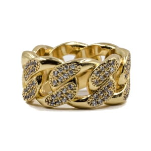 ǥ󥮥 ǥХƥ GOLDEN GILT DESIGN BY TSS STUDDED CUBAN RING GOLD/ 