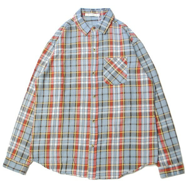 ySALE/Z[z~j} mnml VINTAGE FLANNEL DROP SHOULDER SHIRTS BLUE~BLACK~RED/u[~ubN~bh  `FbNVc hbvV_[