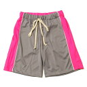 【SALE/セール】エピトミ EPTM. PIPING TRACK SHORTS GRAY × N.PINK / グレー × ネオンピンク ハーフパンツ トラックショーツ ショーツ