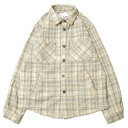 ySALE/Z[zGsg~ EPTM. SLIT FLANNEL SHIRTS JACKET CREAM / N[ tl Vc WPbg