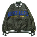 【SALE/セール】ワット イット イズント マークゴンザレス （What it isNt）ART BY MARK GONZALES STADIUM JACKET OLIVE / オリーブ スタジアム ジャケット ナイロン