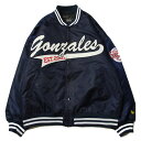 ySALE/Z[zbg Cbg CYg }[NSUX iWhat it isNtjART BY MARK GONZALES STADIUM JACKET NAVY / lCr[ X^WA WPbg iC