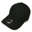 ニューエラ NEW ERA 9FORTY NEW YORK YANKEES BLACK × BLACK / ブラック × ブラック ニューヨーク ヤンキース 6パネルキャップ 帽子 NEWERA 940