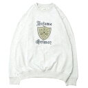 グライミー GRIMEY CAUSING PANIC VINTAGE CREWNECK SWEAT ASH / アッシュ クルーネック スウェット トレーナー