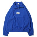 vNu PRO CLUB COMFORT COTTON / NYLON HALF ZIP TRACK JACKET BLUE / u[ iC n[tWbv gbN WPbg