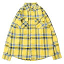 WEIV LA FLANNEL L/S SHIRTS YWLLOW ~ SKY / CG[ ~ XJC Vc  tl `FbN