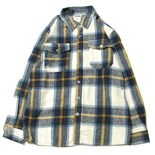 FLANNEL WEIV LA PORTER SOFT FLANNEL SHACKET WHITE × NAVY / ホワイト × ネイビー シャツ 長袖 シャケット チェック