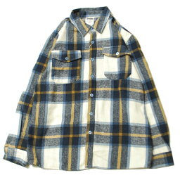 FLANNEL WEIV LA PORTER SOFT FLANNEL SHACKET WHITE × NAVY / ホワイト × ネイビー シャツ 長袖 シャケット チェック