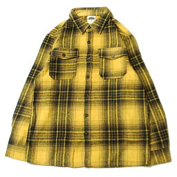 FLANNEL WEIV LA PORTER SOFT FLANNEL SHACKET YELLOW × BLACK / イエロー × ブラック シャツ 長袖 シャケット チェック