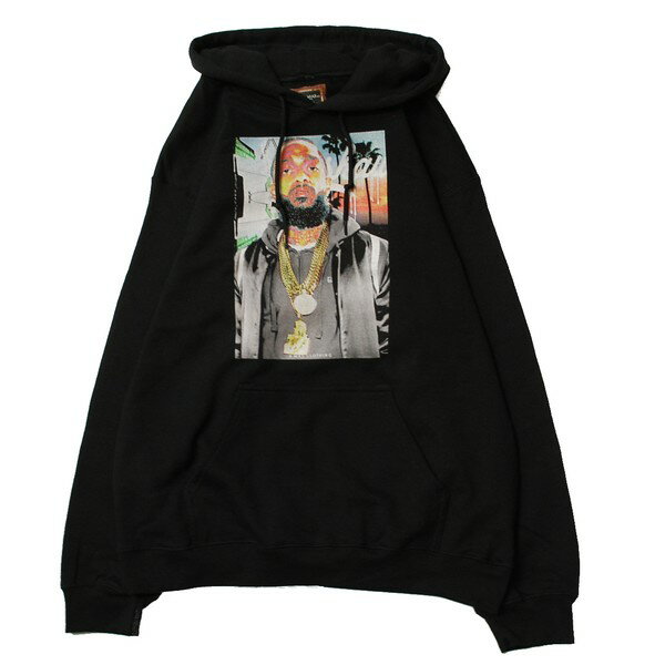 アールマックスクロージング R MAX CLOTHING RIP NIPSEY HUSSLE HOODIES BLACK/ブラック フード パーカー　ニプシー ハッスル パームツリー