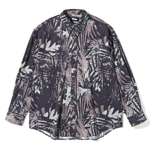 乐天商城 - ファーストダウン FIRST DOWN LEAF L/S SHIRT GRAY LEAF / グレーリーフ ロングスリーブ シャツ