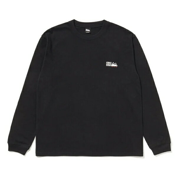 乐天商城 - ファーストダウン FIRST DOWN LOGO L/S Tシャツ BLACK / ブラック ロングスリーブ 長袖 Tシャツ