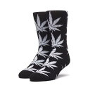 ハフ HUF PLANTLIFE SOCKS BLACK/ブラック ソックス 靴下 ミドル