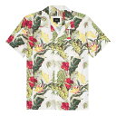 ySALE/Z[znt HUF PARAISO RESORT S/S WOVEN SHIRTS NATURAL/i` Vc  