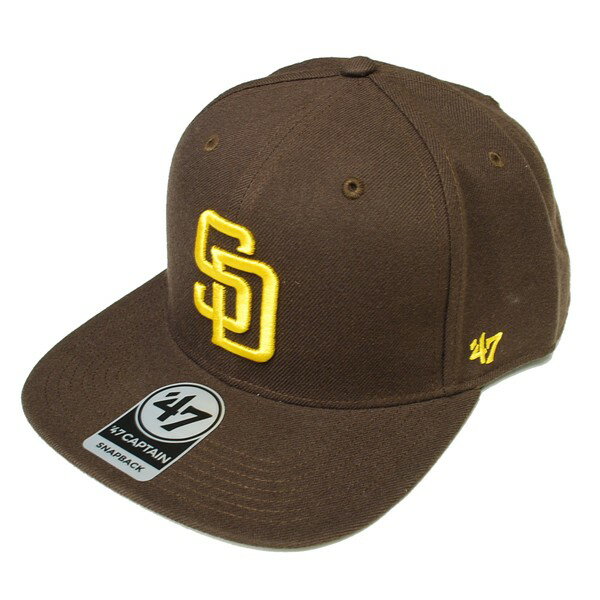 楽天POSSIBILITYフォーティーセブン ' 47 SAN DIEGO PADRES SURE SHOT CAPTAIN SNAPBACK CAP BROWN / ブラウン サンディエゴ パドレス スナップバックキャップ 帽子