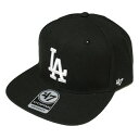 47 キャップ メンズ フォーティーセブン ' 47 LOS ANGELES DODGERS SURE SHOT CAPTAIN SNAPBACK CAP BLACK / ブラック ロサンゼルス ドジャース スナップバック キャップ 帽子