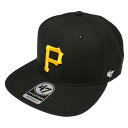 tH[eB[Zu ' 47 PITTSBURGH PIRATES SURE SHOT CAPTAIN SNAPBACK CAP BLACK / ubN sbco[O pC[c XibvobN Lbv Xq