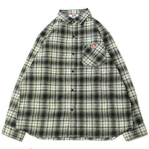 x fCrX BEN DAVIS HEAVY PLAID SHIRT BLACK / ubN `FbN Vc 