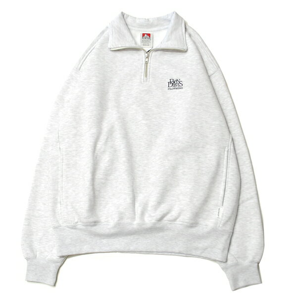 乐天商城 - ベン デイビス BEN DAVIS BUILDER'S HALF ZIP SWEAT ASH / アッシュ ハーフジップ スウェット トレーナー