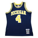 ミッチェル ネス MITCHELL NESS NCAA ROAD MICHIGAN 1991 CHRIS WEBBER SWINGMAN JERSEY NAVY / ネイビー クリス ウェバー バスケットボール シャツ ミシガン NBA バスケ