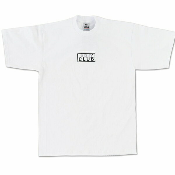 乐天商城 - プロクラブ PRO CLUB HEAVY WEIGHT EMBROIDERED BOX LOGO S/S Tシャツ WHITE / ホワイト ヘビー ウェイト 半袖 シャツ ボックスロゴ