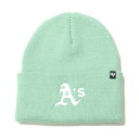 フォーティーセブン ' 47 OAKLAND ATHELTICS HAYMAKER CUFF KNIT BEANIE EUCALYPTUS × WHITE / ユーカリ × ホワイト オークランド アスレチックス カフ ニット キャップ ビーニー 帽子