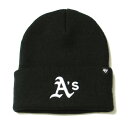 フォーティーセブン ' 47 OAKLAND ATHELTICS HAYMAKER CUFF KNIT BEANIE BLACK × WHITE / ブラック × ホワイト オークランド アスレチックス カフ ニット キャップ ビーニー 帽子