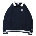 MLB オフィシャル MLB OFFICIAL NEW YORK YANKEES HALF ZIP SWEAT NAVY / ネイビー ハーフジップ スウェット トレーナー ニューヨーク ヤンキース