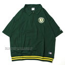 MLB ItBV MLB OFFICIAL OAKLAND ATHLETICS BACK LOGO S/S HALF ZIP DARK GREEN / _[NO[ n[tWbv I[Nh AX`bNX