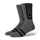 スタンス STANCE OG SOCKS GRAPHITE / グラファイト クルー ソックス 靴下 ユニセックス(4)