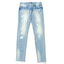 ヴイメン V-MEN 923394 DENIM REPAIR STRETCH SKINNY PANTS LIGHT BLUE / ライトブルー スキニー デニム パンツ リペア