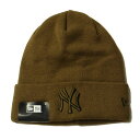 ニューエラ NEW ERA NEW YORK YANKEES TONAL BASIC CUFF KNIT BEANIE BROWN / ブラウン ニューヨーク ヤンキース カフ ニット キャップ ビーニー 帽子