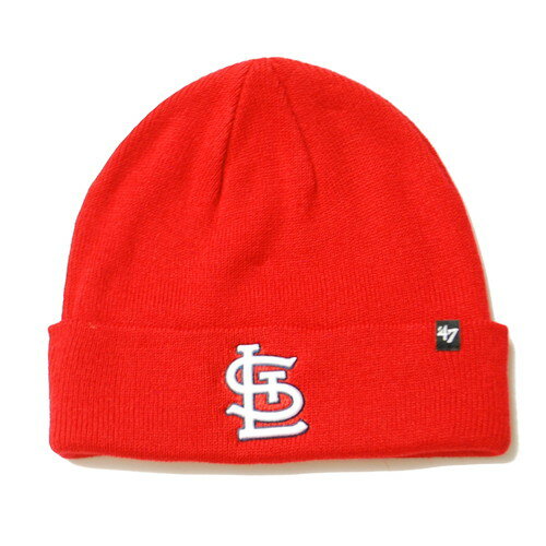 フォーティーセブン ' 47 ST. LOUIS CARDINALS CUFF KNIT BEANIE RED × WHITE / レッド × ホワイト セントルイス カージナルス カフ ニット キャップ ビーニー 帽子