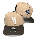 【海外限定】ニューエラ NEW ERA USA 9FORTY A-FRAME LOS ANGELES DODGERS UPSIDE DOWN SIDE PATCH CAMEL × WALNUT / キャメル × ウォルナット ロサンゼルス ドジャース ナインフォーティー キャップ 940 CAP LA 反転 サイドパッチ